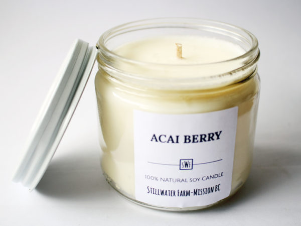 Acai Berry Natural Soy Wax Candle | 8 oz glass