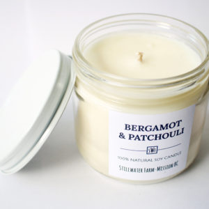 Bergamot & Patchouli Natural Soy Wax Candle | 8 oz glass