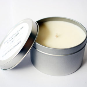 Frankincense & Myrrh Natural Soy Wax Candle | 8 oz silver tin