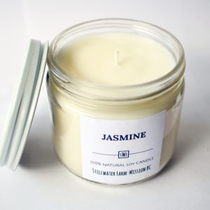 Jasmine Natural Soy Wax Candle | 8 oz glass