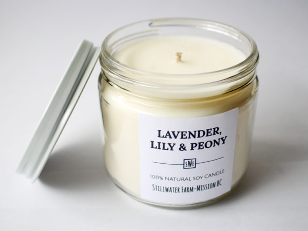 Lavender, Lily & Peony Natural Soy Wax Candle | 8 oz glass