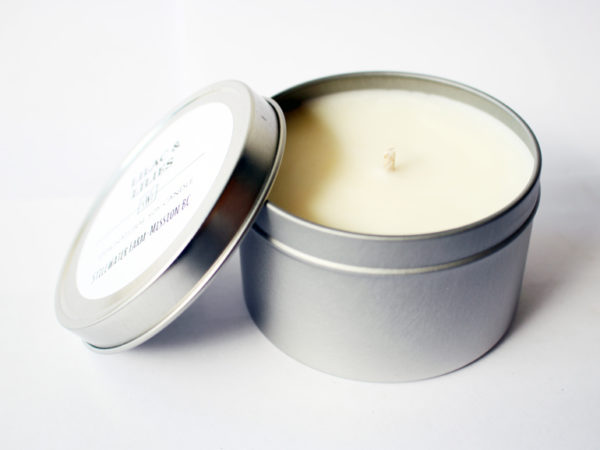 Lilac & Lilies Natural Soy Wax Candle | 8 oz silver tin