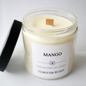 Mango Natural Soy Wax Candle | 8 oz wood wick
