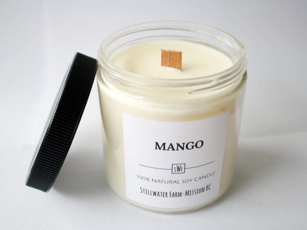 Mango Natural Soy Wax Candle | 8 oz wood wick