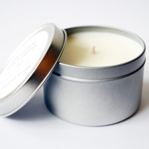 Peony Natural Soy Wax Candle | 8 oz silver tin