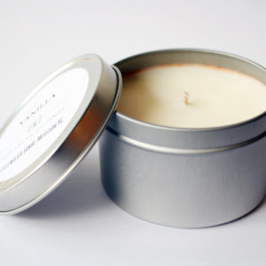Vanilla Natural Soy Candle | 8 oz silver tin